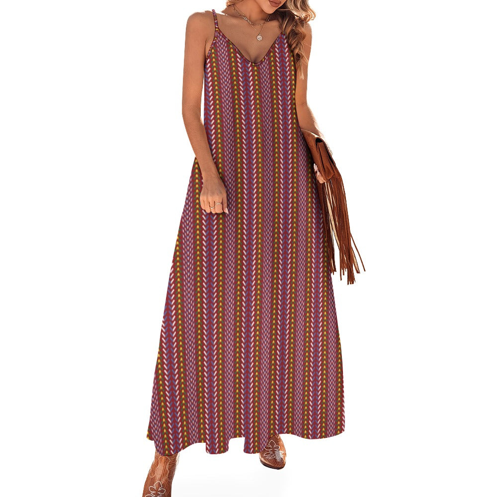 Métis Sash Print Maxi Dress