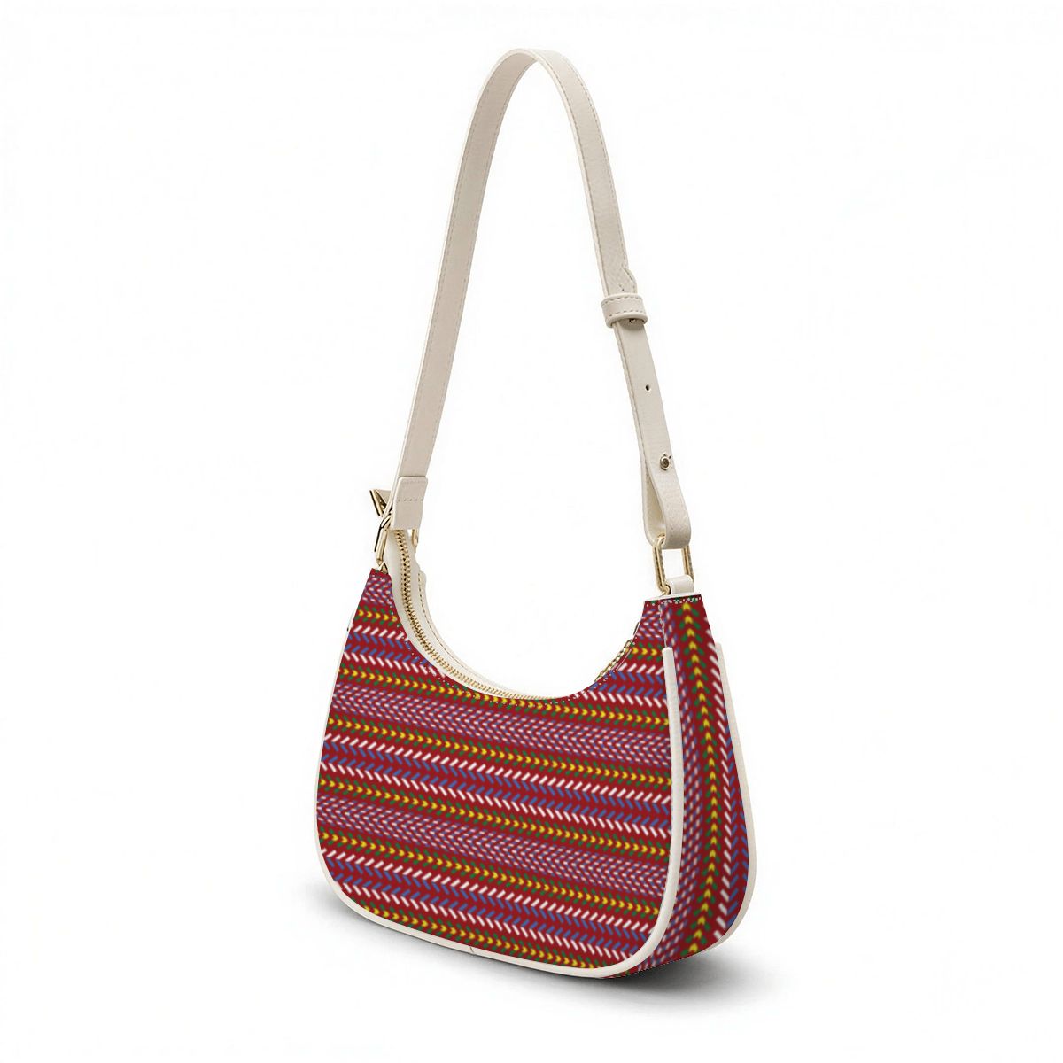 Métis Sash Print Crescent Shoulder Bag