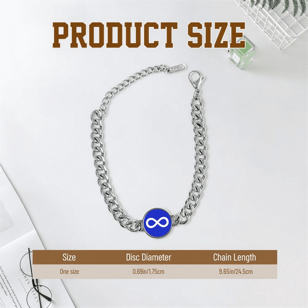 Métis Infinity Flag Cuban Link Bracelet