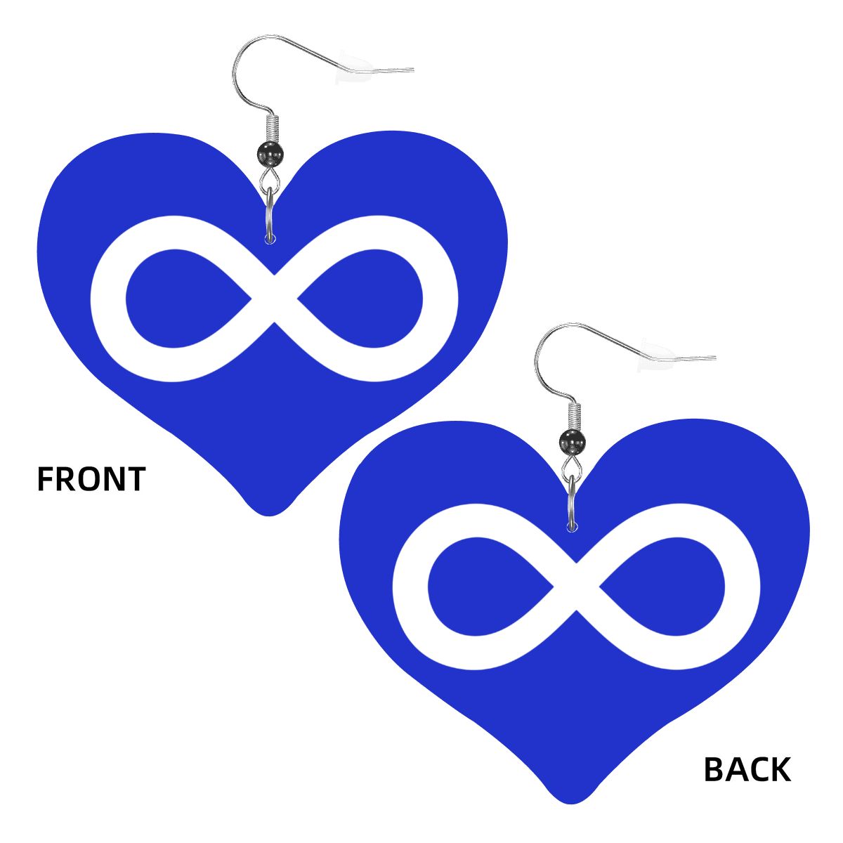 Métis Infinity Heart Leather Earrings