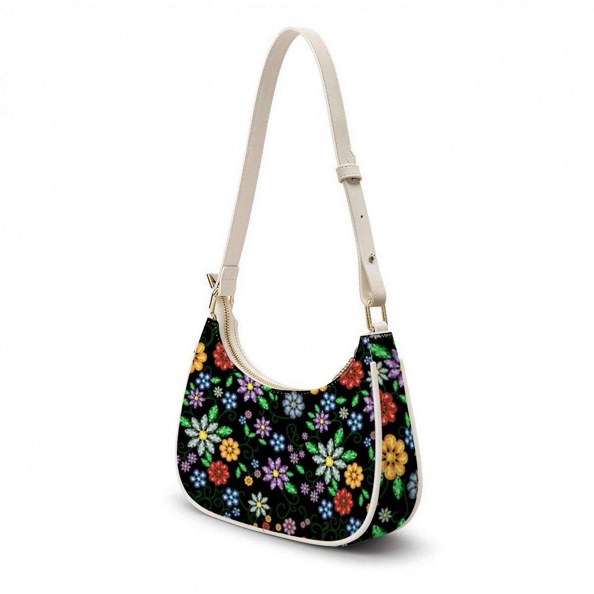 Prairie Garden Crescent Shoulder Bag