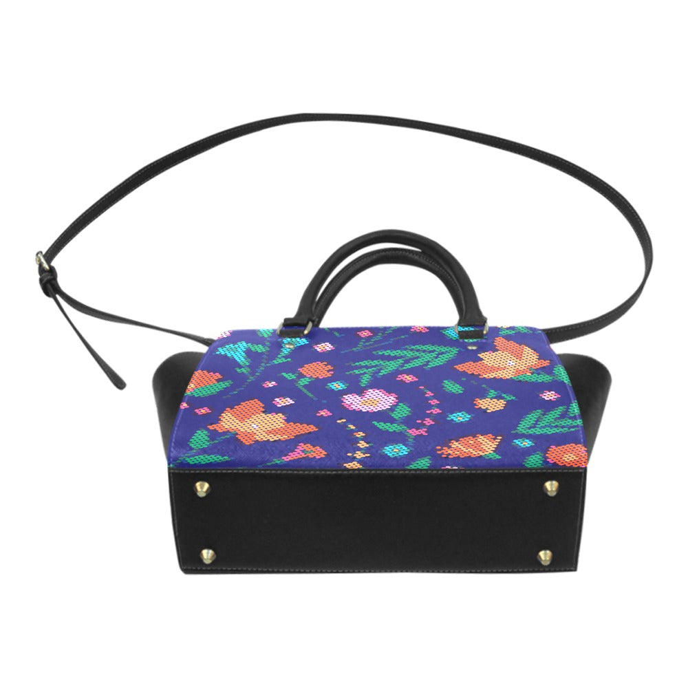 Métis Dotted Floral Classic Shoulder Handbag