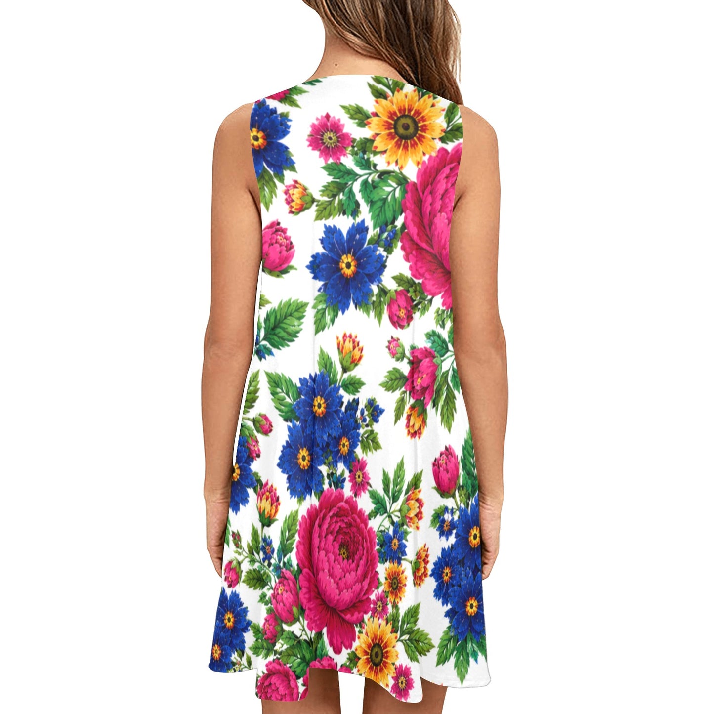 Snow Kokum Floral Sleeveless Pocket Dress