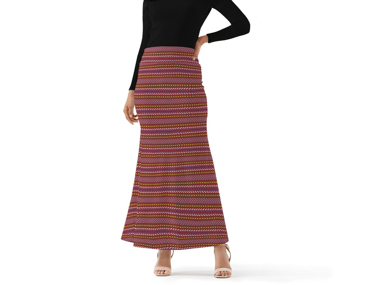 Women's Métis Sash Print Long Skirt