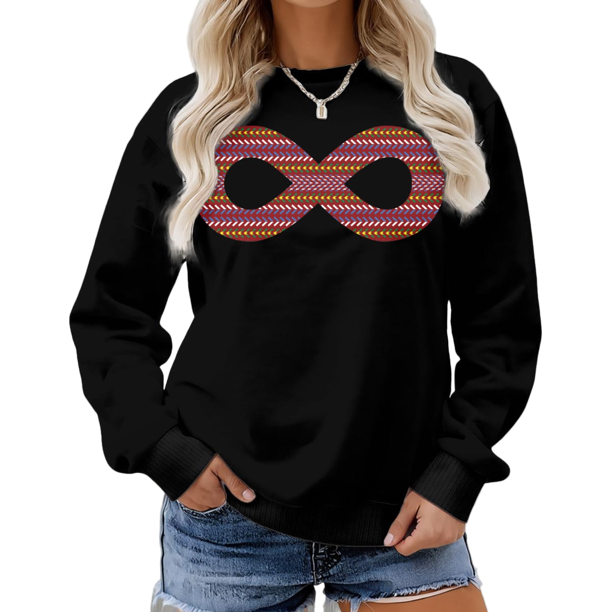 Métis Infinity Sash Fleece Crew Neck Sweatshirt
