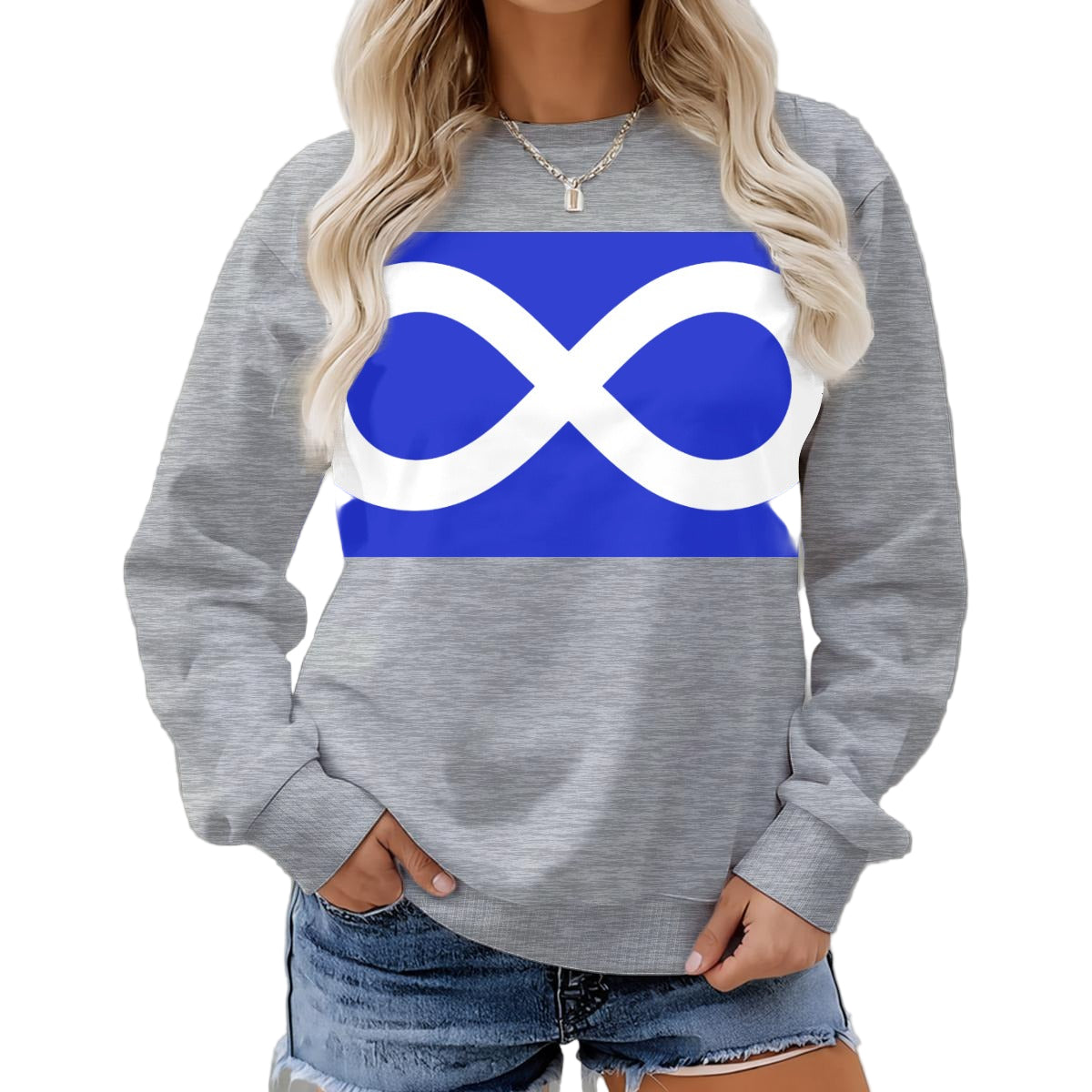 Métis Infinity Flag Fleece Crew Neck Sweatshirt