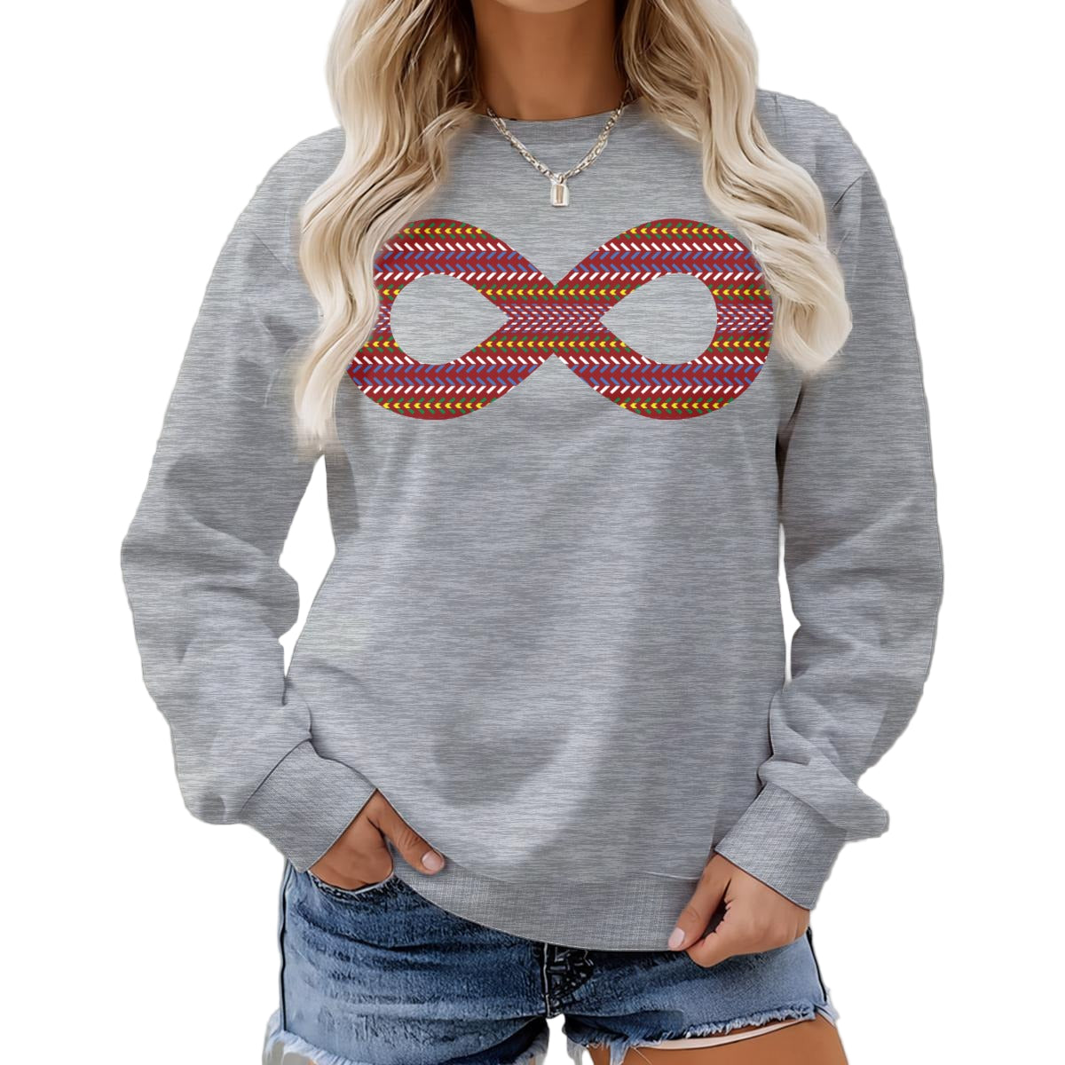 Métis Infinity Sash Fleece Crew Neck Sweatshirt