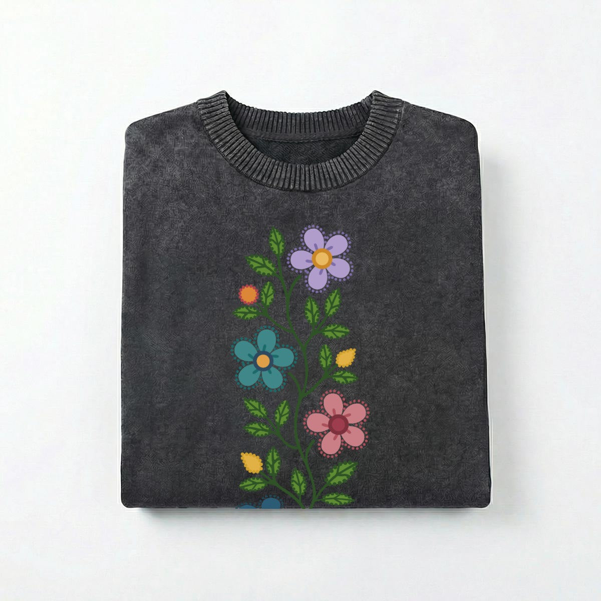 Métis Dotted Floral Vintage Crewneck