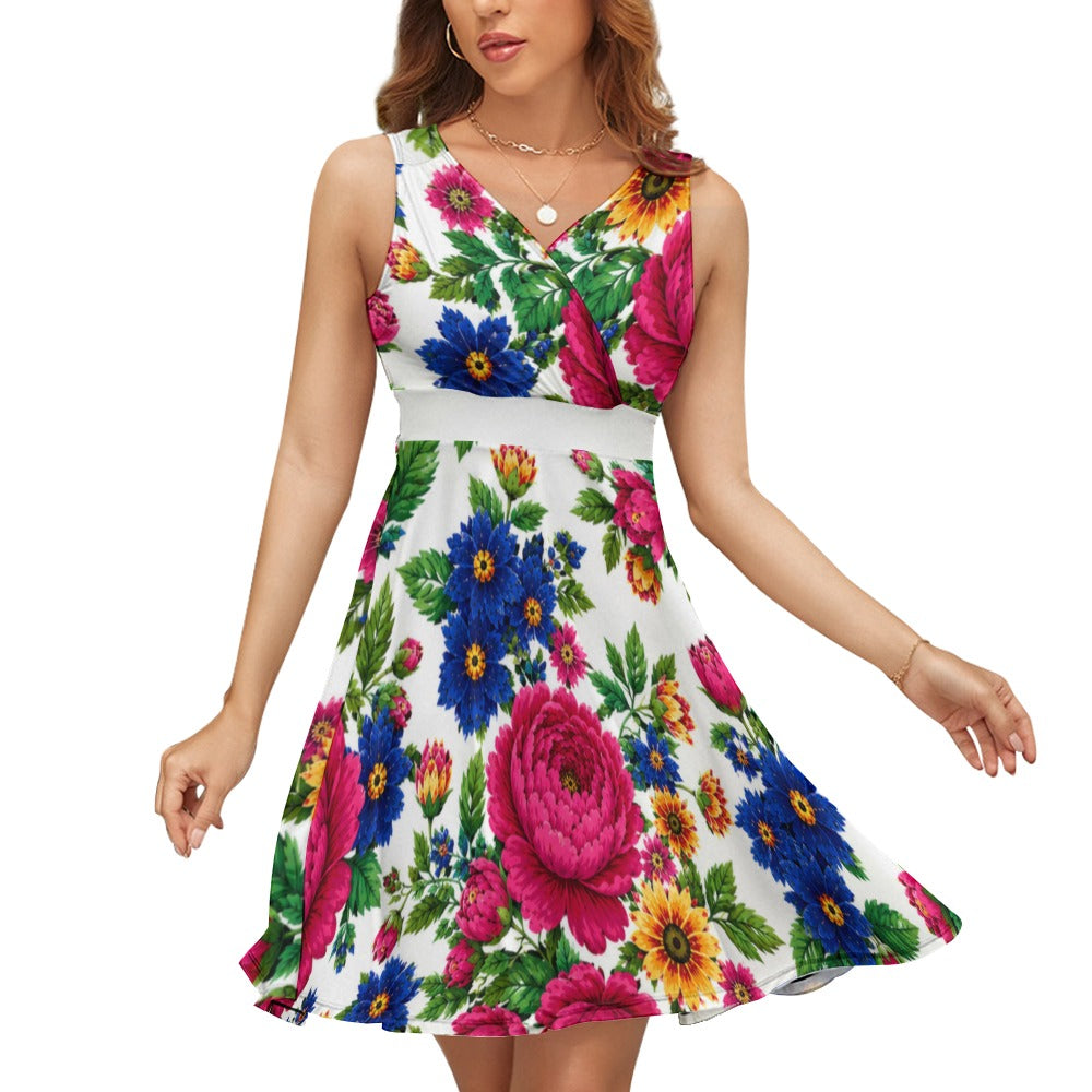 Snow Kokum Floral V Neck Dress
