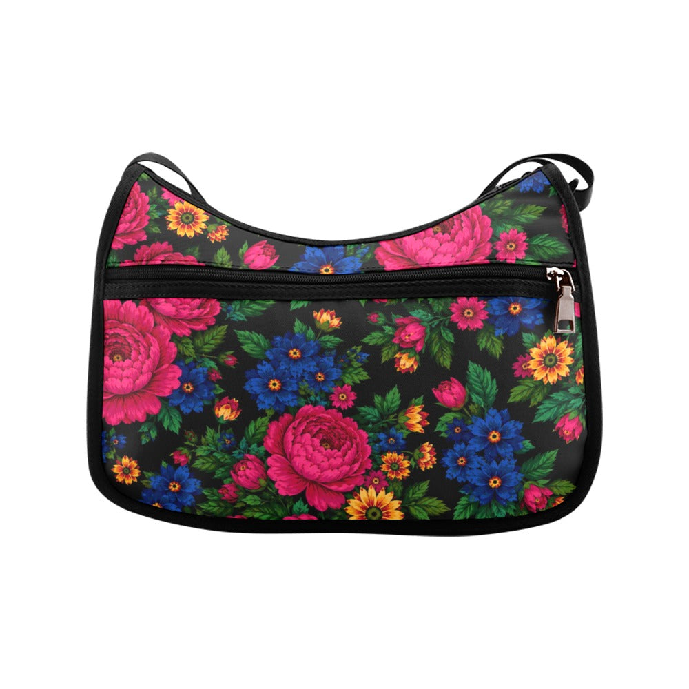 Midnight Kokum Floral Shoulder Bag
