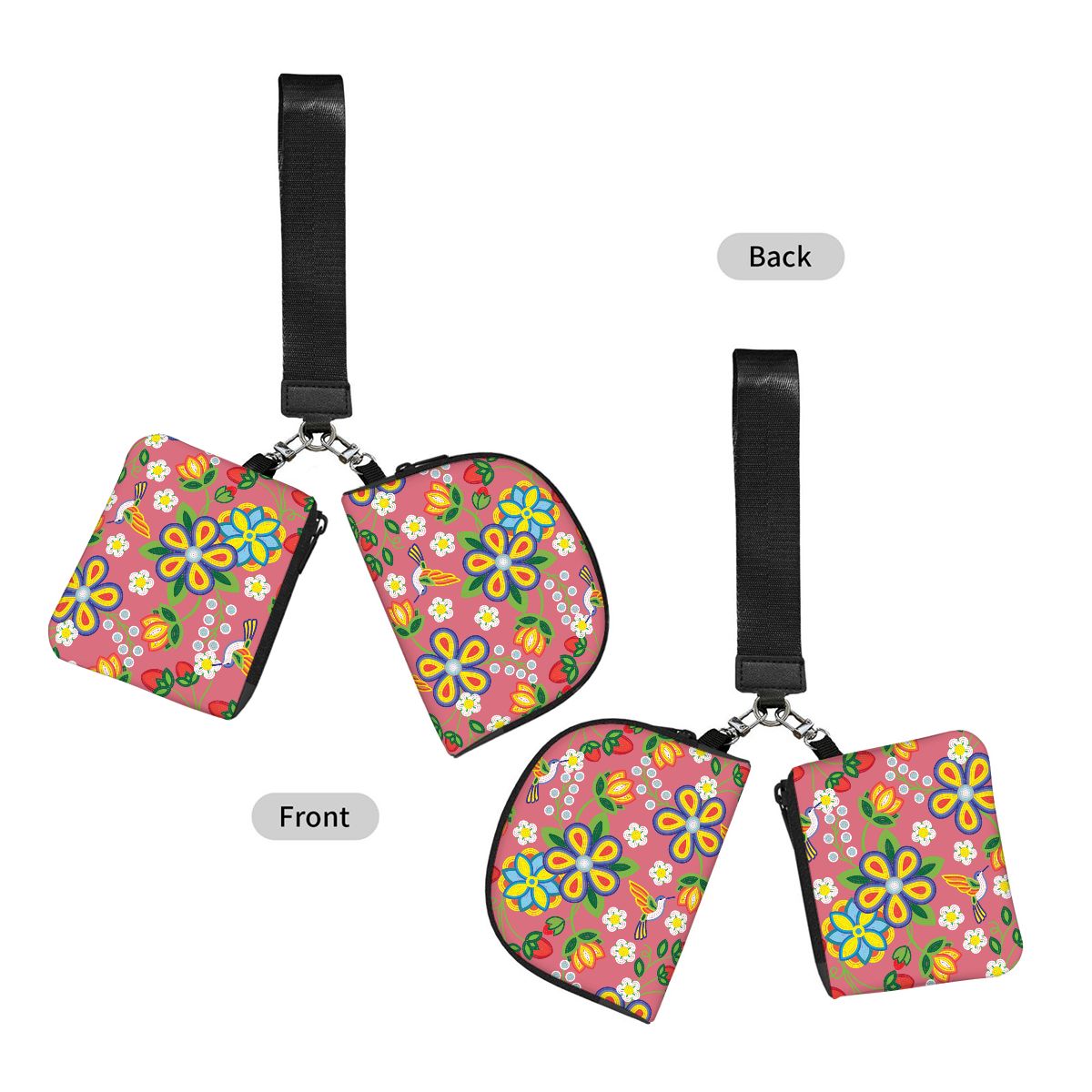 Blush Meadow Dual Pouch Wristlet Wallet