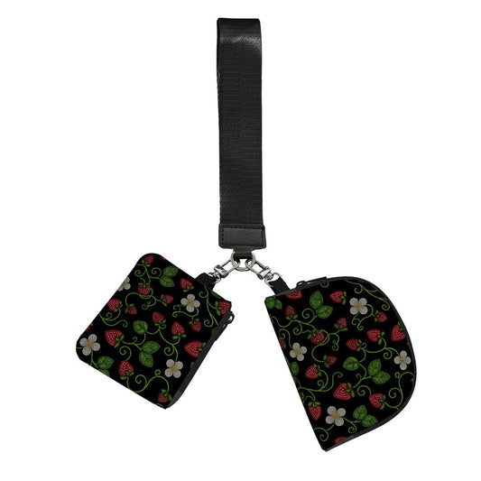 Wild Strawberry Dual Pouch Wristlet Wallet