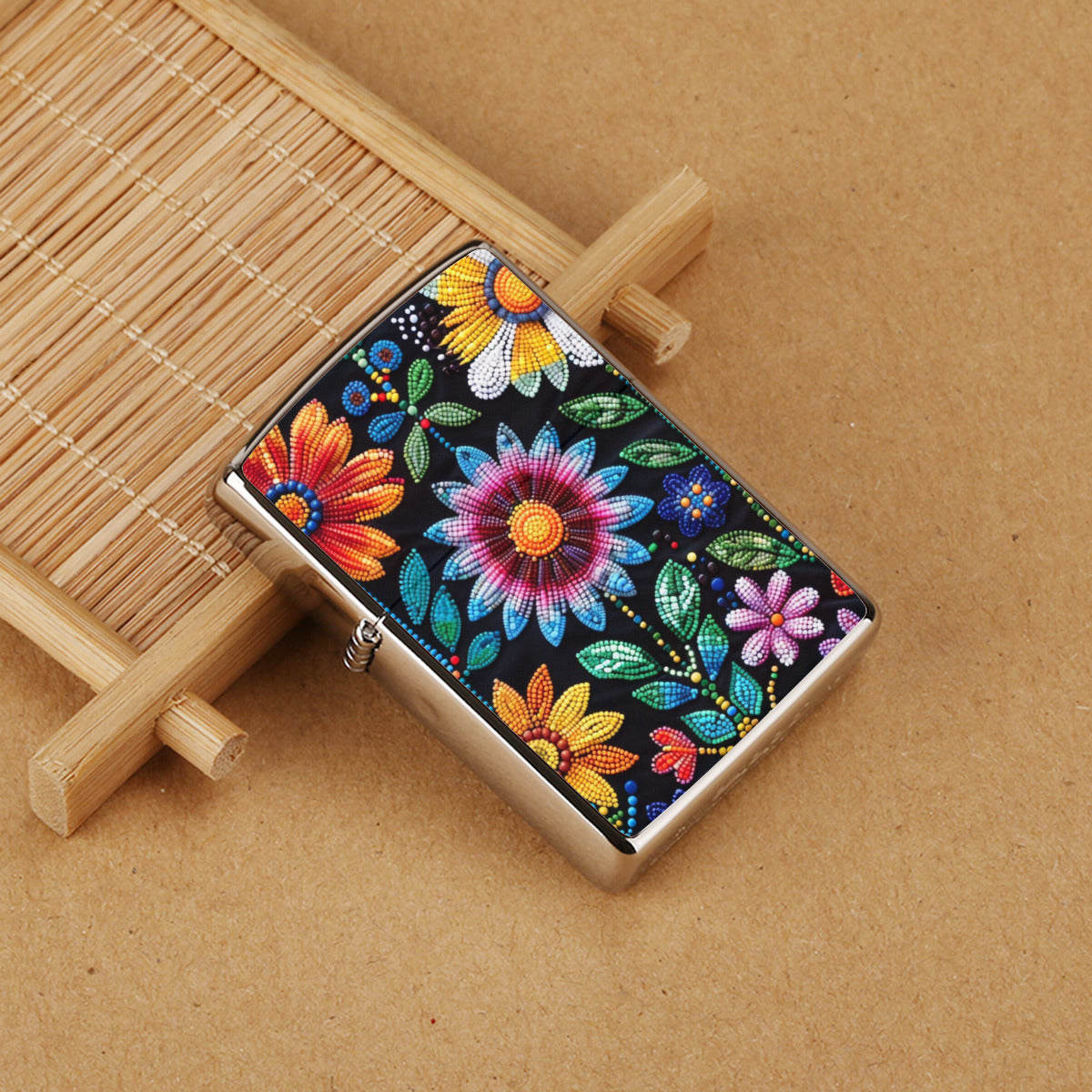 Summer Flower Beaded Lighter Case