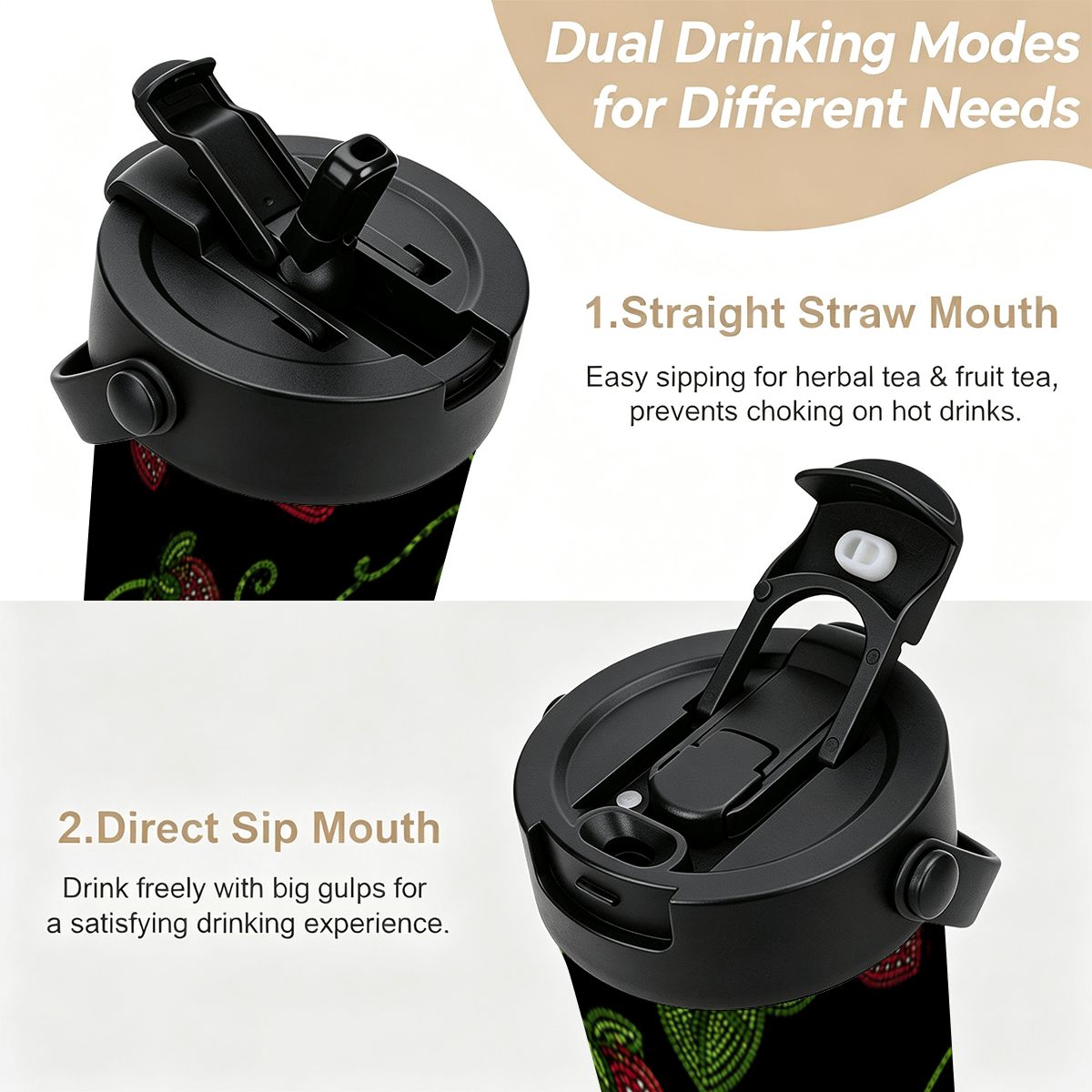 Wild Strawberry Tea Infuser Tumbler – 20 oz