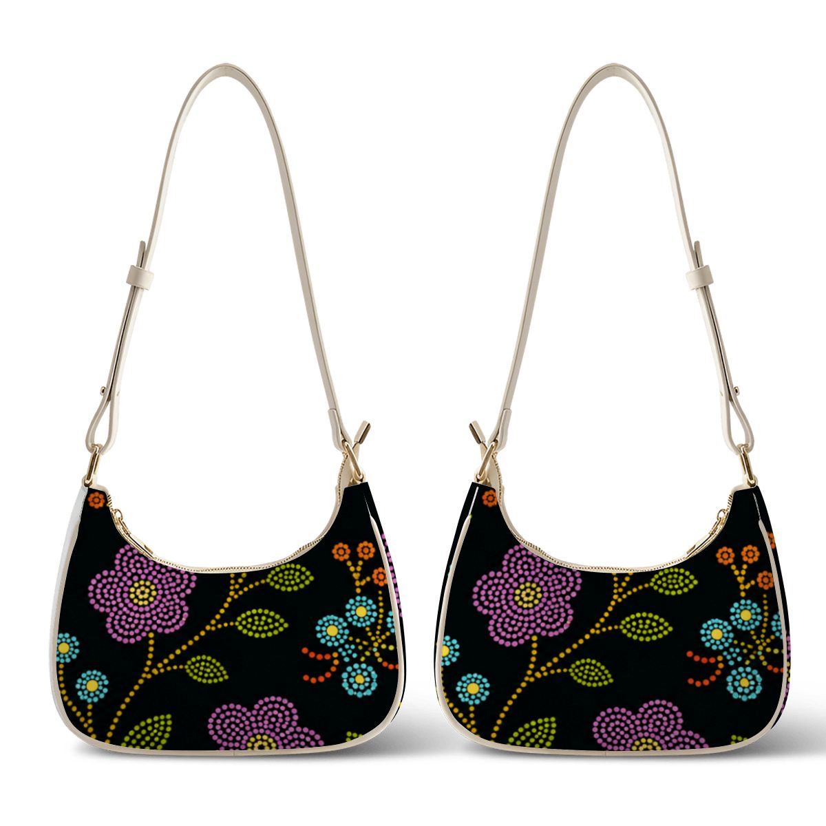 Prairie Bloom Crescent Shoulder Bag
