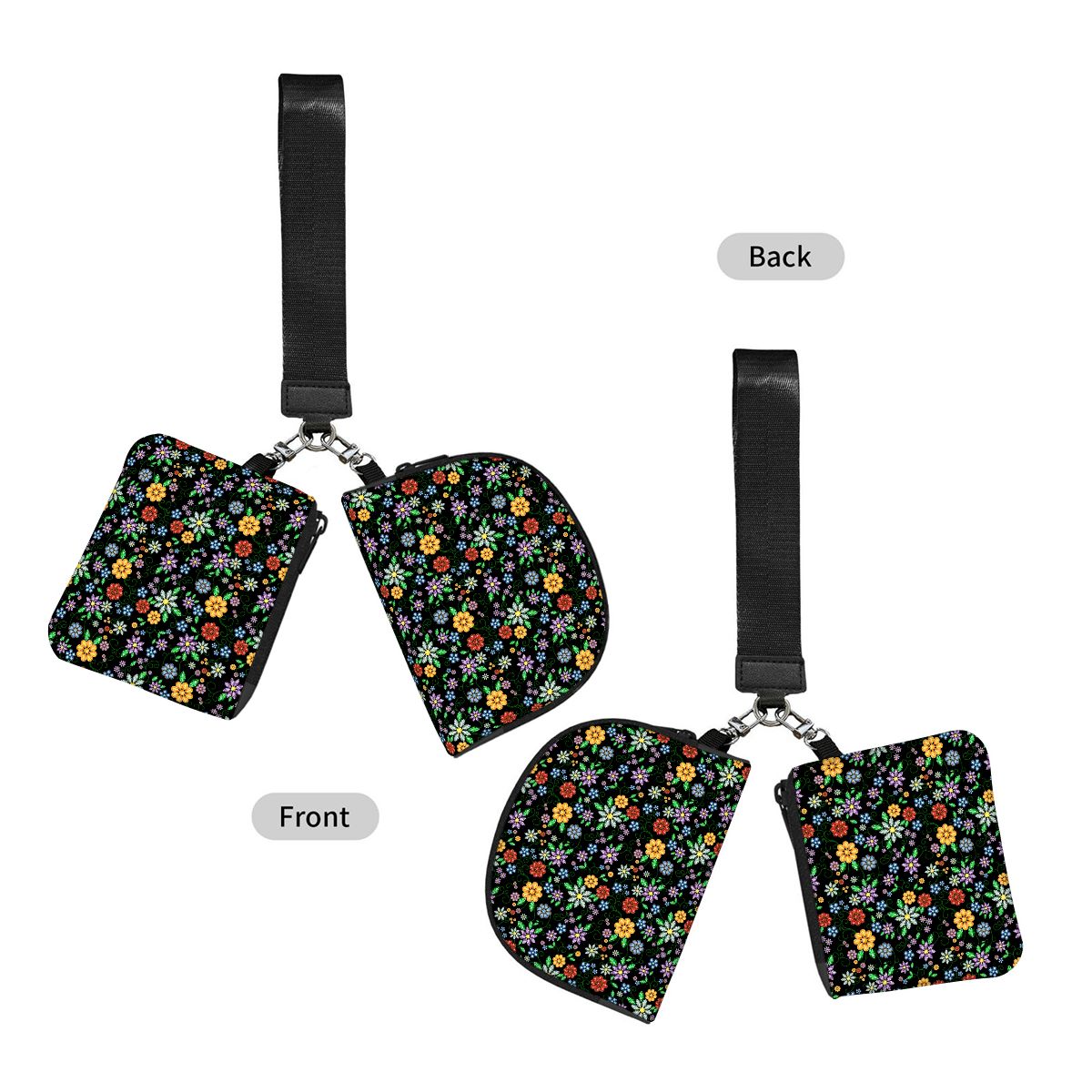 Prairie Garden Dual Pouch Wristlet Wallet