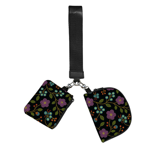Prairie Bloom Dual Pouch Wristlet Wallet