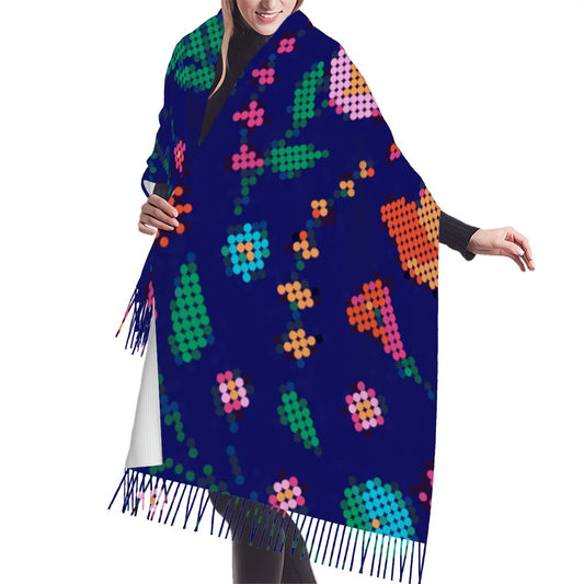Métis Dotted Floral Scarf