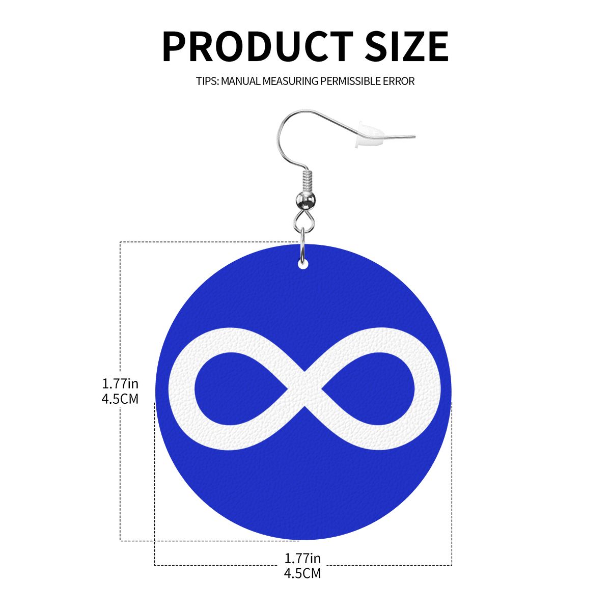 Métis Infinity Round Leather Earrings