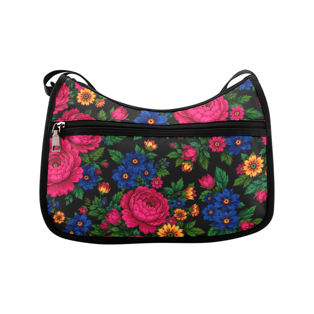 Midnight Kokum Floral Shoulder Bag