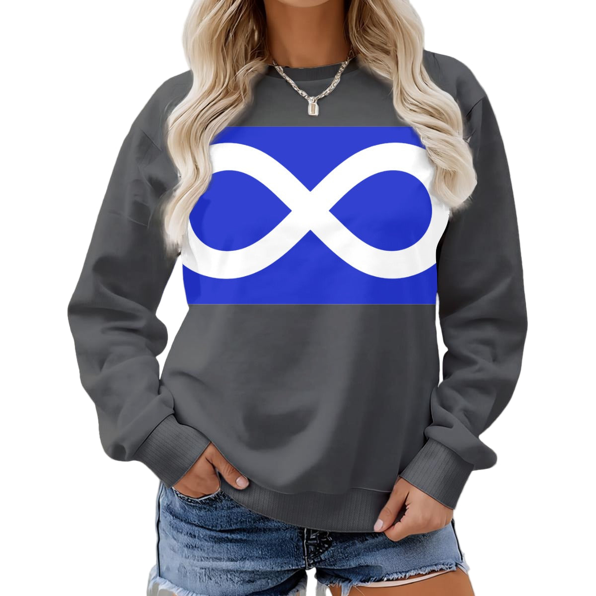 Métis Infinity Flag Fleece Crew Neck Sweatshirt