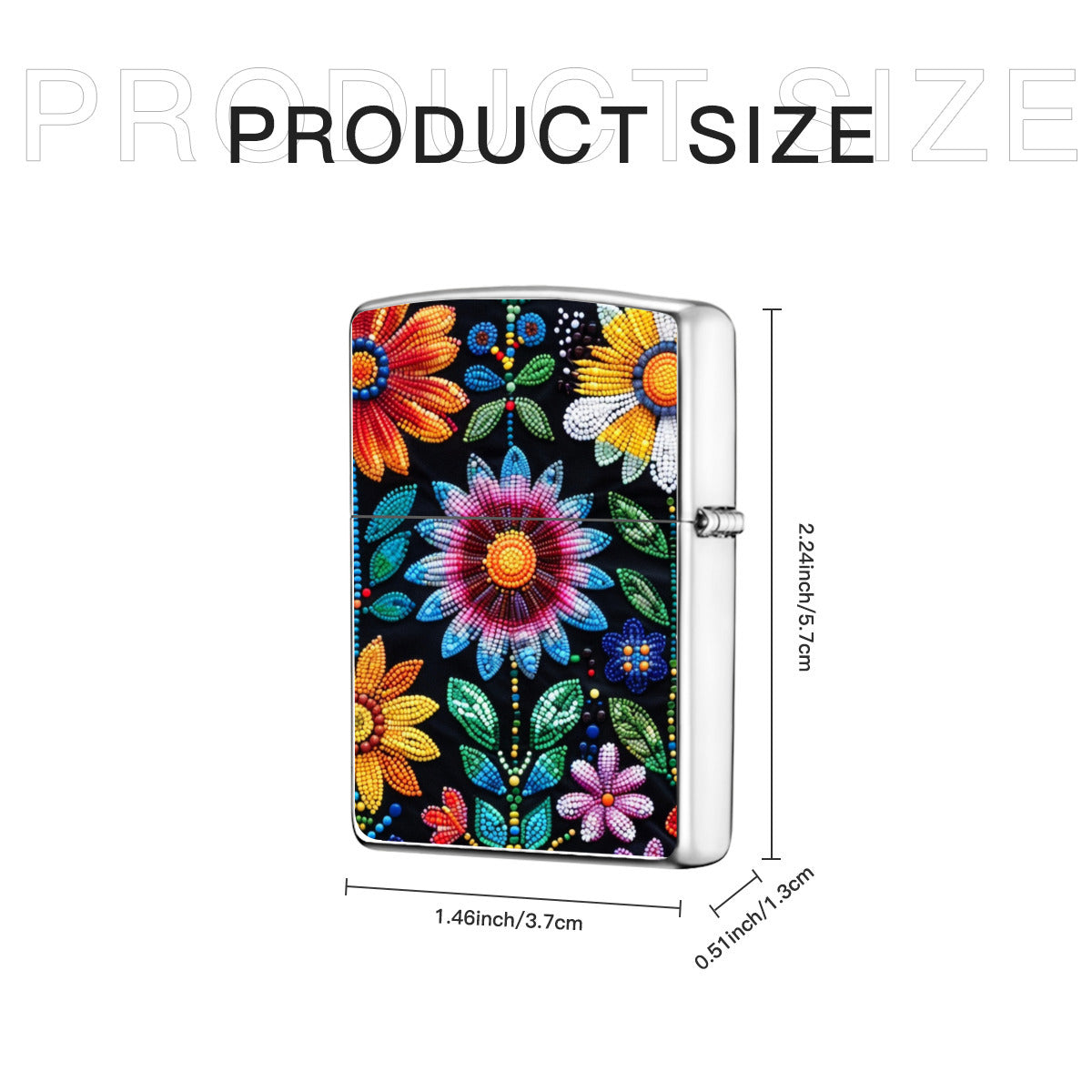 Summer Flower Beaded Lighter Case