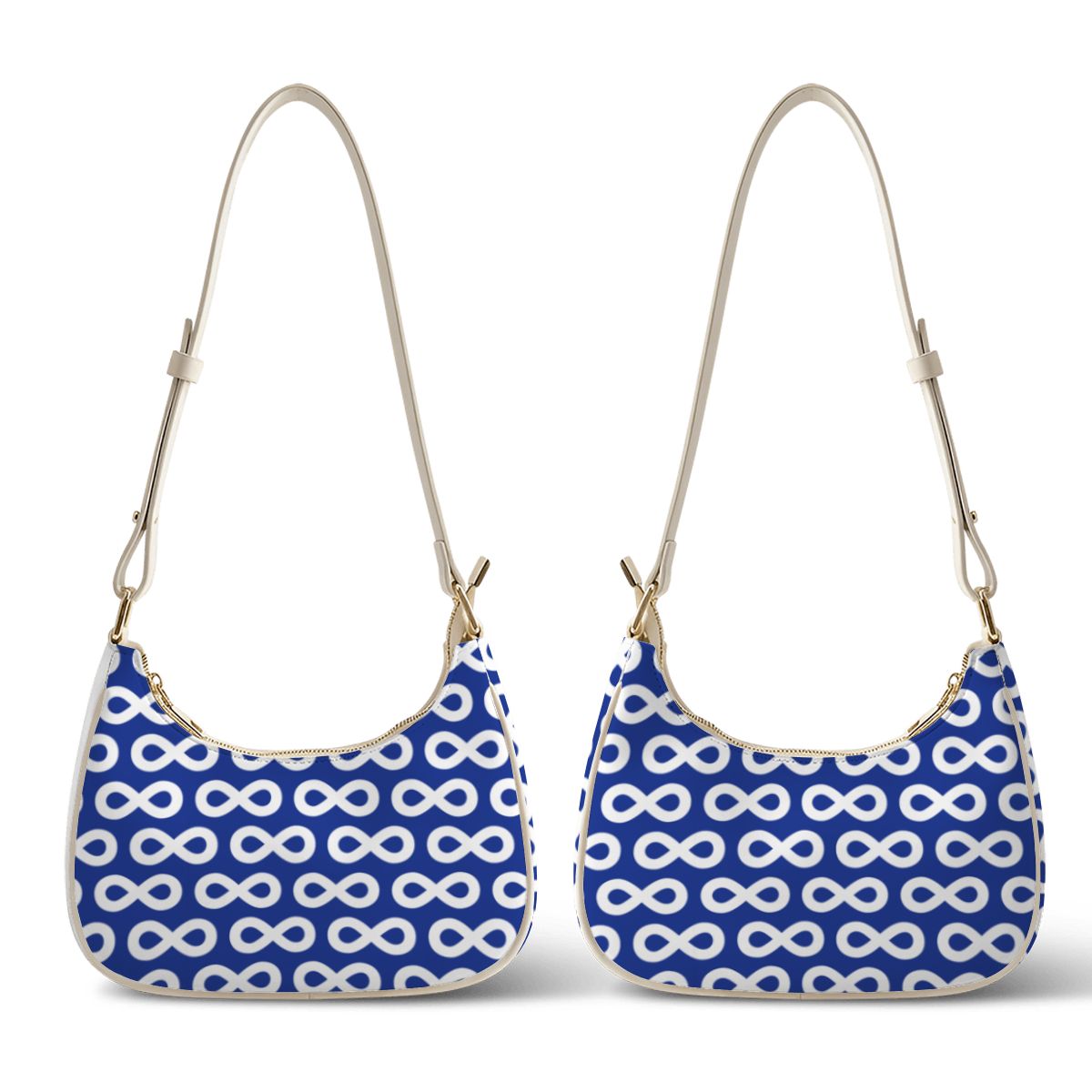 Métis Infinity Pattern Crescent Shoulder Bag