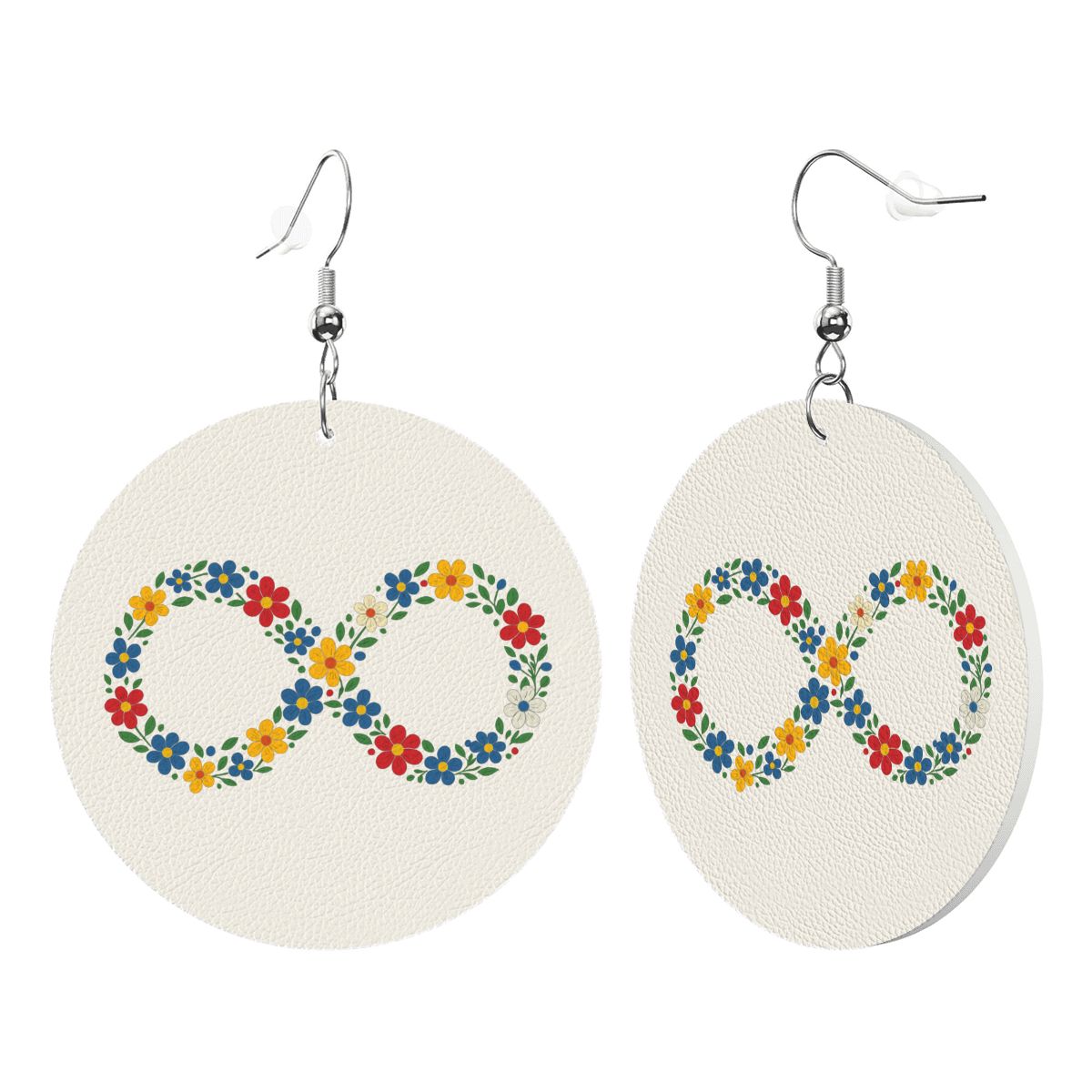 Métis Floral Infinity Leather Earrings
