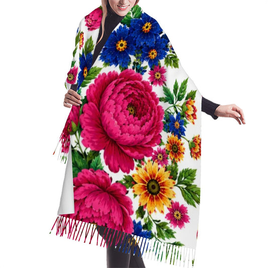 Snow Kokum Floral Infinity Scarf