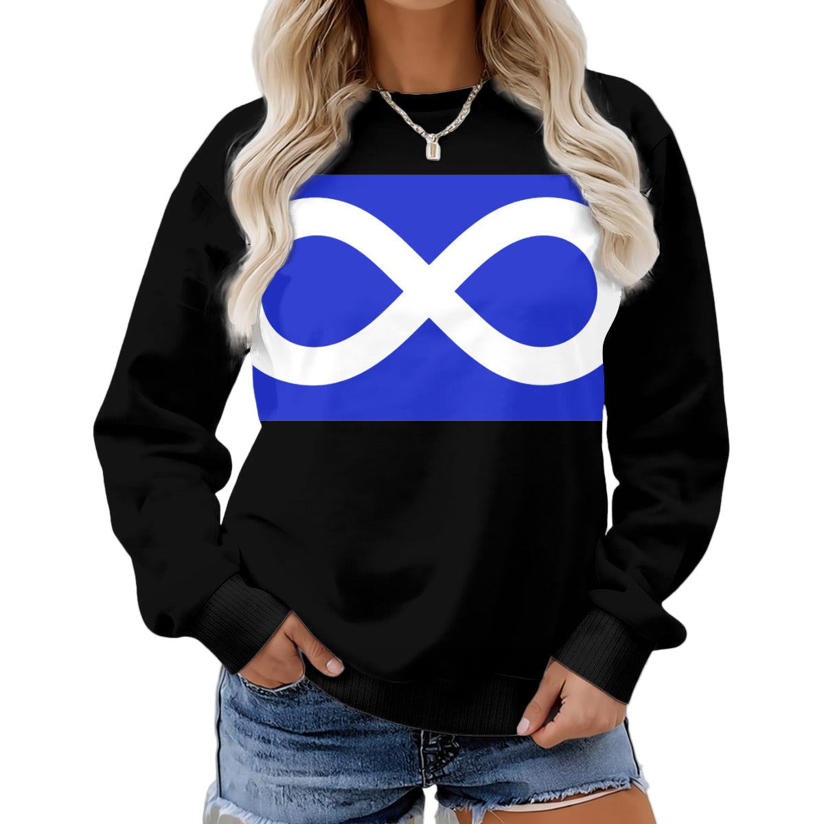 Métis Infinity Flag Fleece Crew Neck Sweatshirt