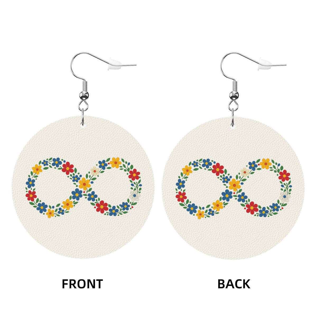 Métis Floral Infinity Leather Earrings