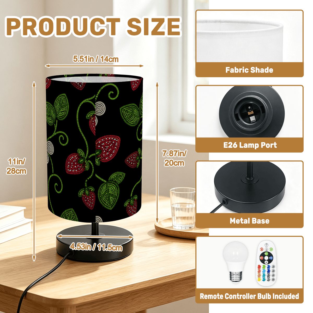 Wild Strawberry Ambient Table Lamp