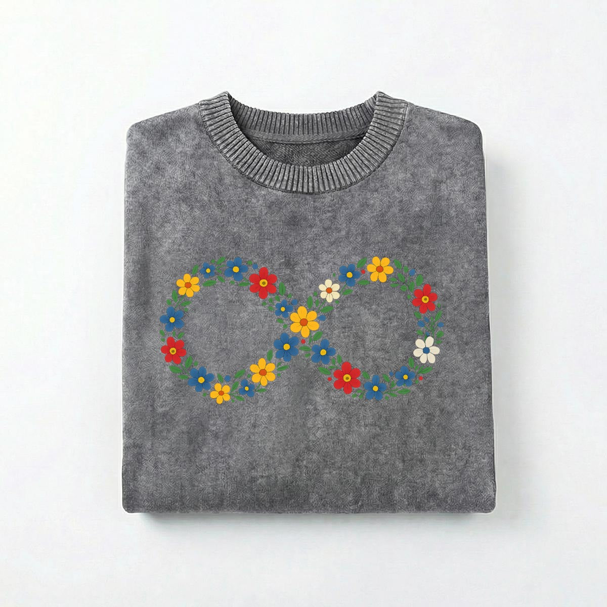 Floral Infinity Vintage Crewneck