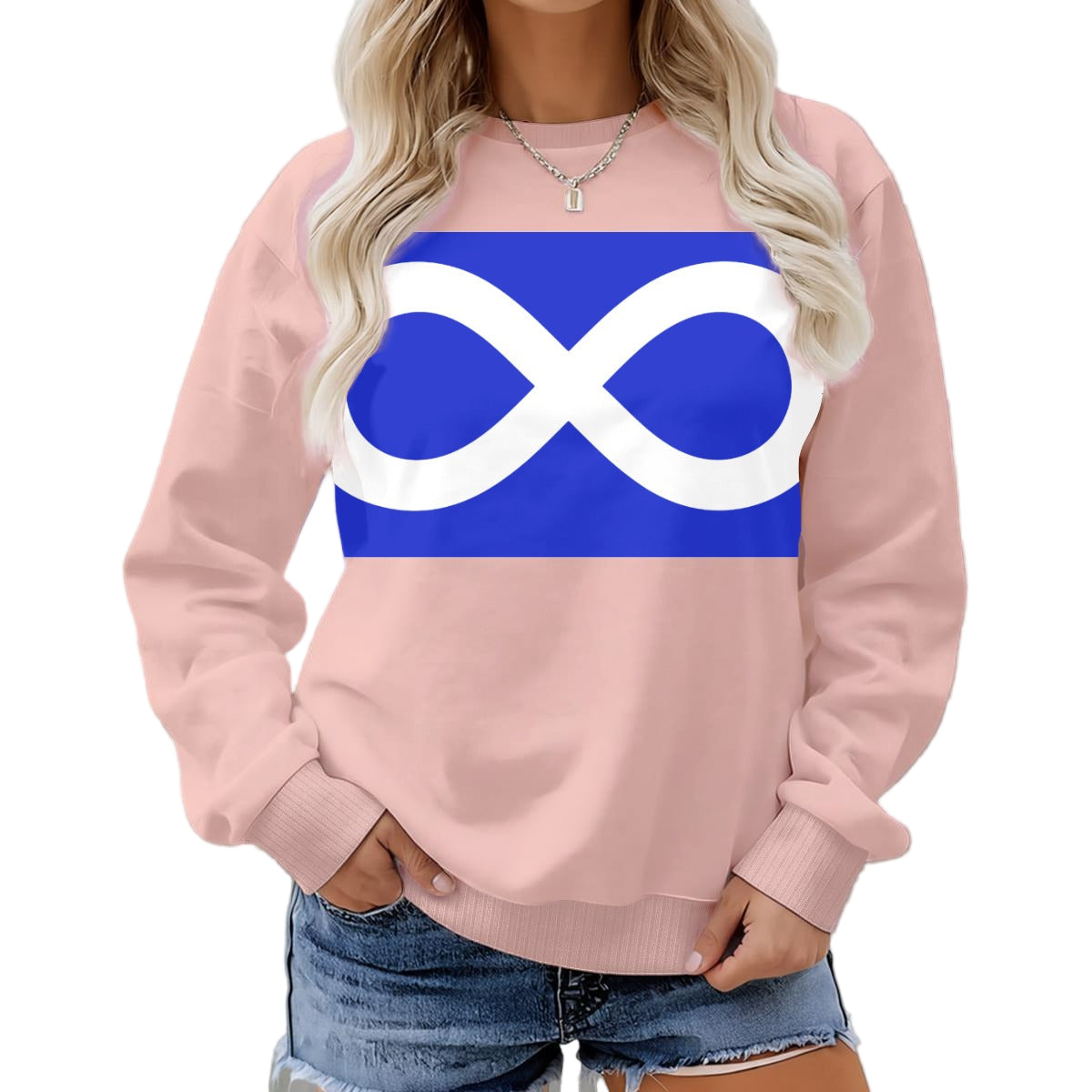 Métis Infinity Flag Fleece Crew Neck Sweatshirt
