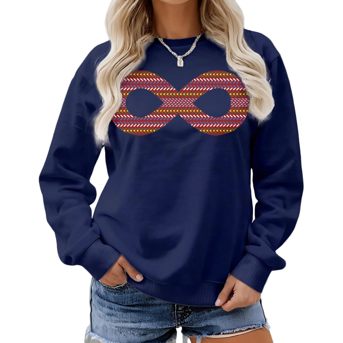 Métis Infinity Sash Fleece Crew Neck Sweatshirt