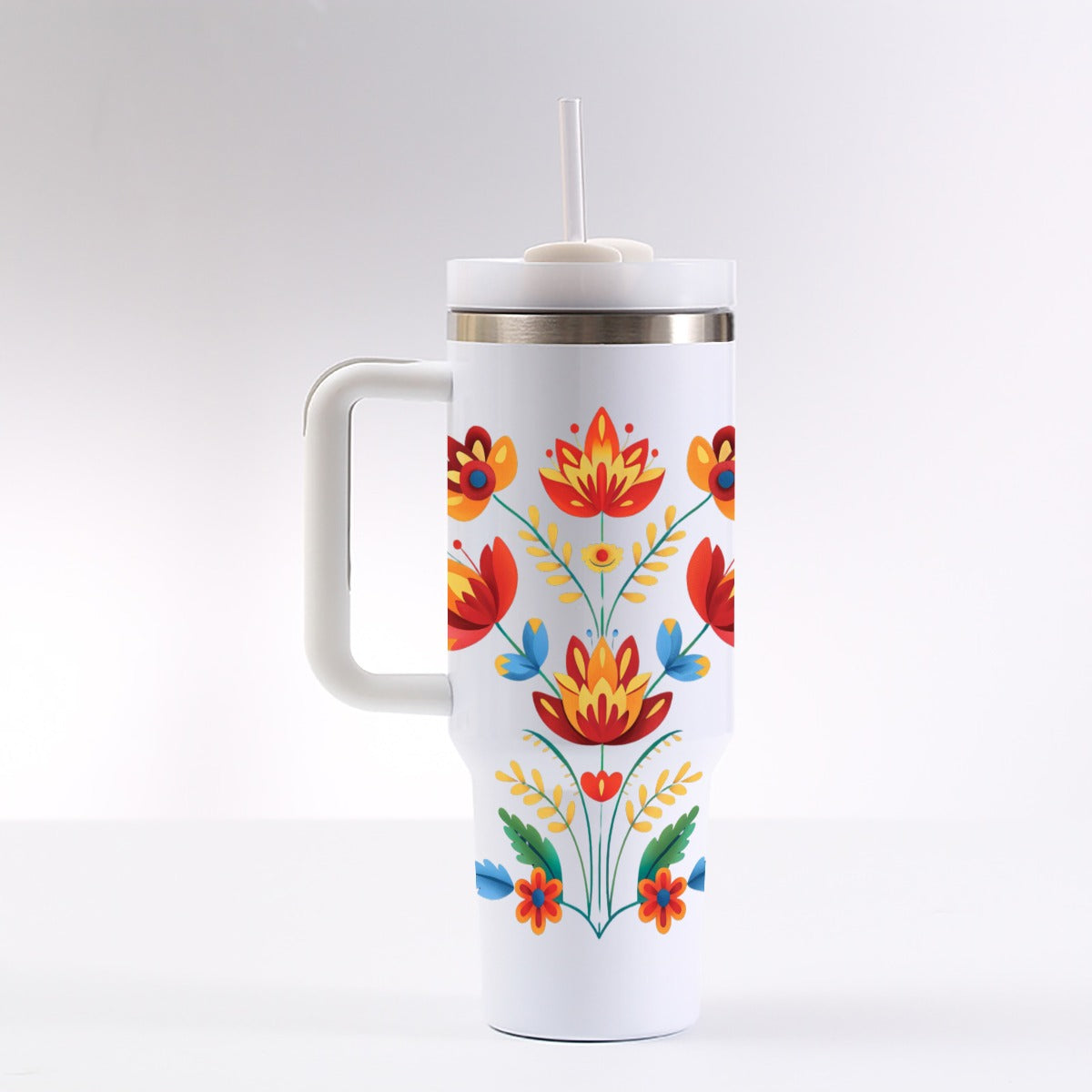 Sunrise Bloom 40 oz Travel Tumbler